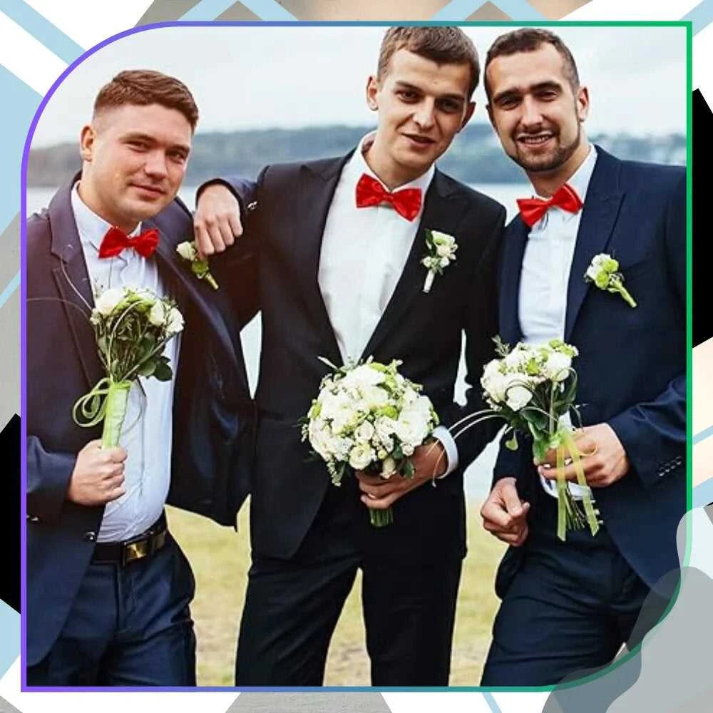 Vyriška peteliškė, raudona, satininė