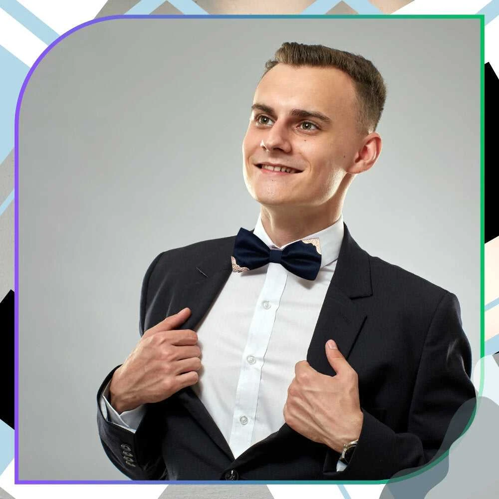 Vyriška peteliškė, tamsiai mėlyna