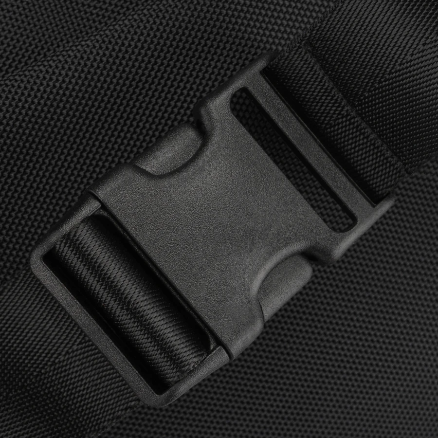 Vyriška „Peterson“ lengva juoda crossbody rankinė per petį su užtrauktuku, iš tekstilės