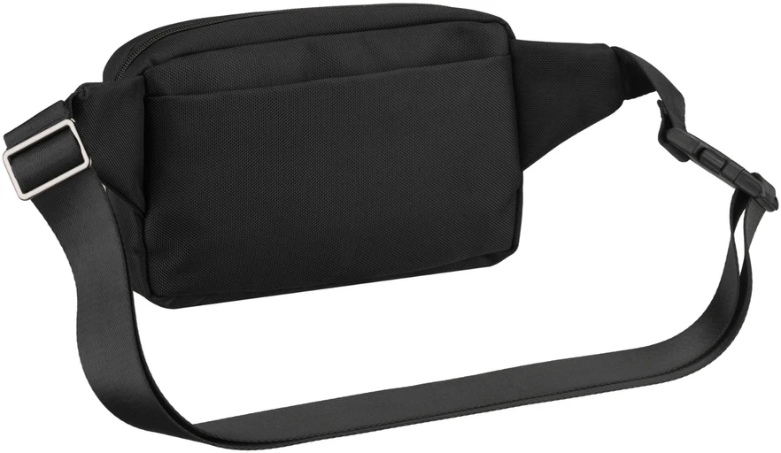 Vyriška „Peterson“ lengva juoda crossbody rankinė per petį su užtrauktuku, iš tekstilės