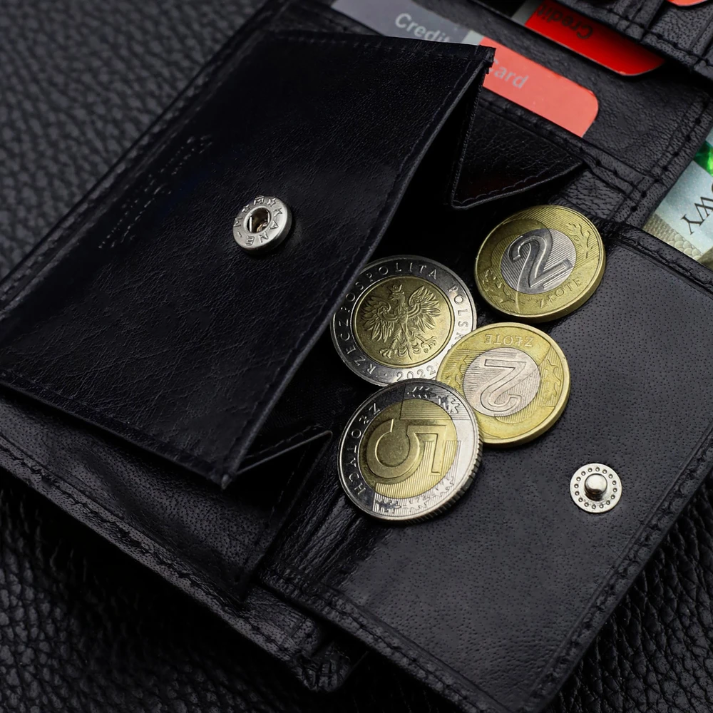 Vyriška piniginė Pierre Cardin, juoda-raudona, natūrali oda, RFID apsauga 75TILAK