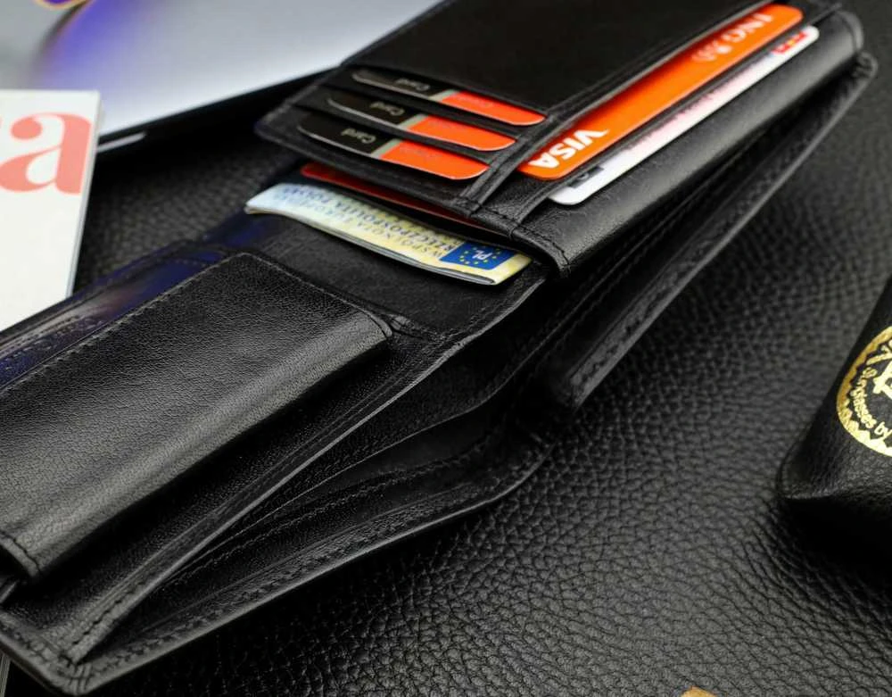 Vyriška piniginė Pierre Cardin, juoda, su RFID apsauga 6088306