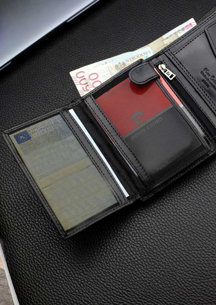 Vyriška piniginė Pierre Cardin, natūrali oda, RFID apsauga YS603