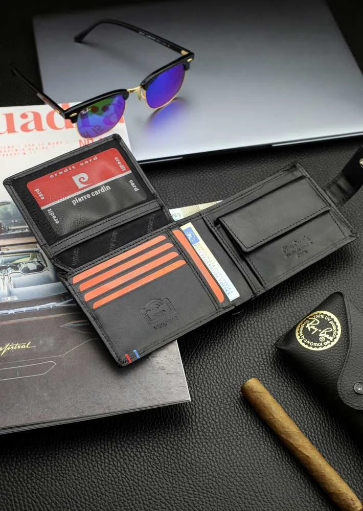 Vyriška piniginė Pierre Cardin, su RFID apsauga, odinė A6088606