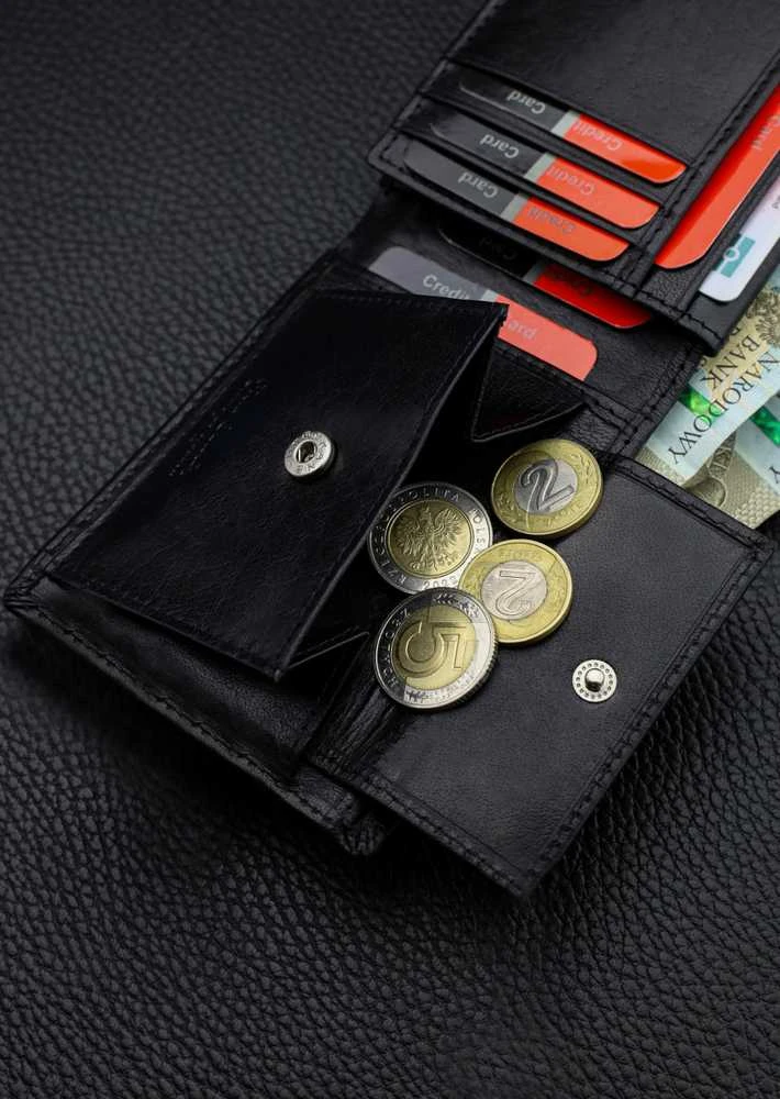 Vyriška piniginė Pierre Cardin, su RFID apsauga, juoda 5288306