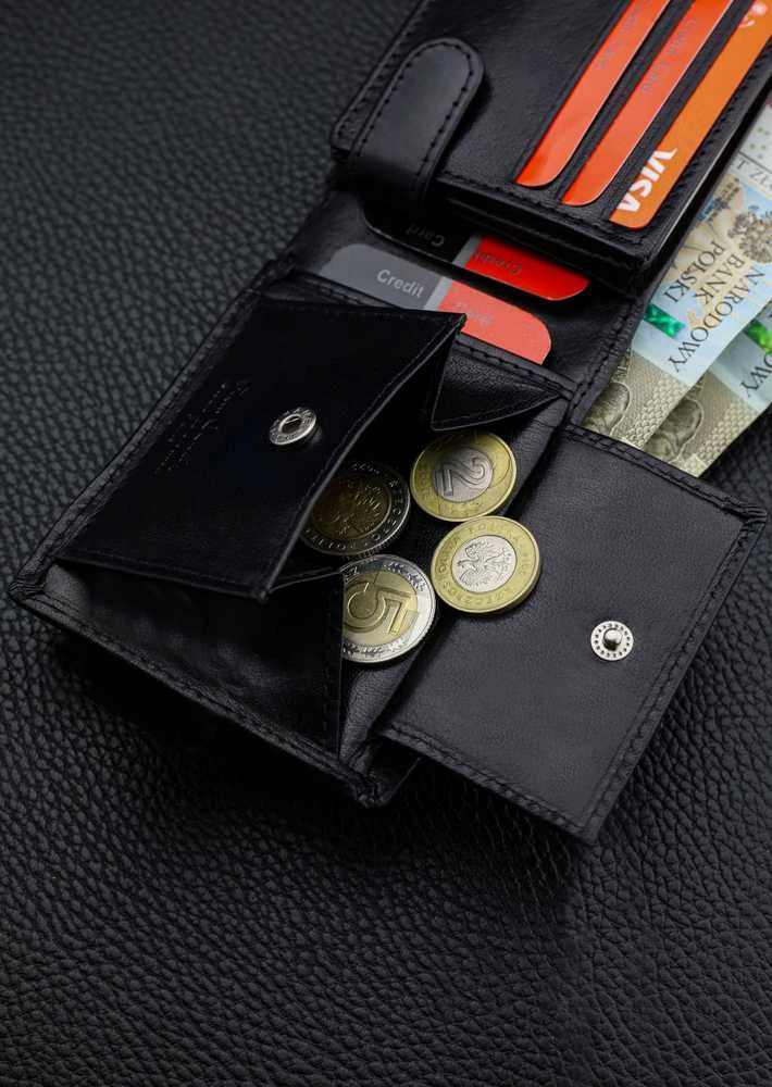 Vyriška piniginė Pierre Cardin, su RFID apsauga, juoda YS603
