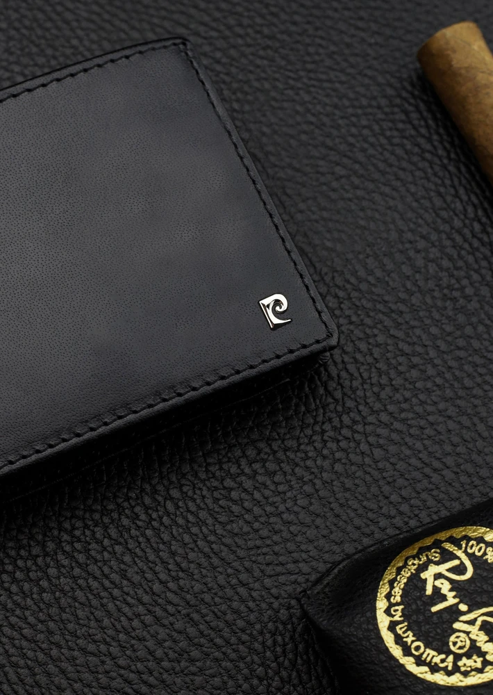 Vyriška piniginė Pierre Cardin, su RFID apsauga, juoda YS603