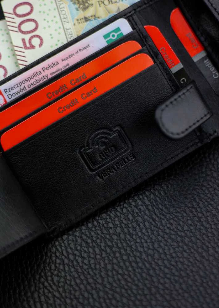 Vyriška piniginė Pierre Cardin, su RFID apsauga, juoda YS603