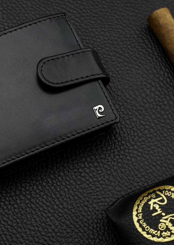 Vyriška piniginė Pierre Cardin, su RFID apsauga, juoda A5288306