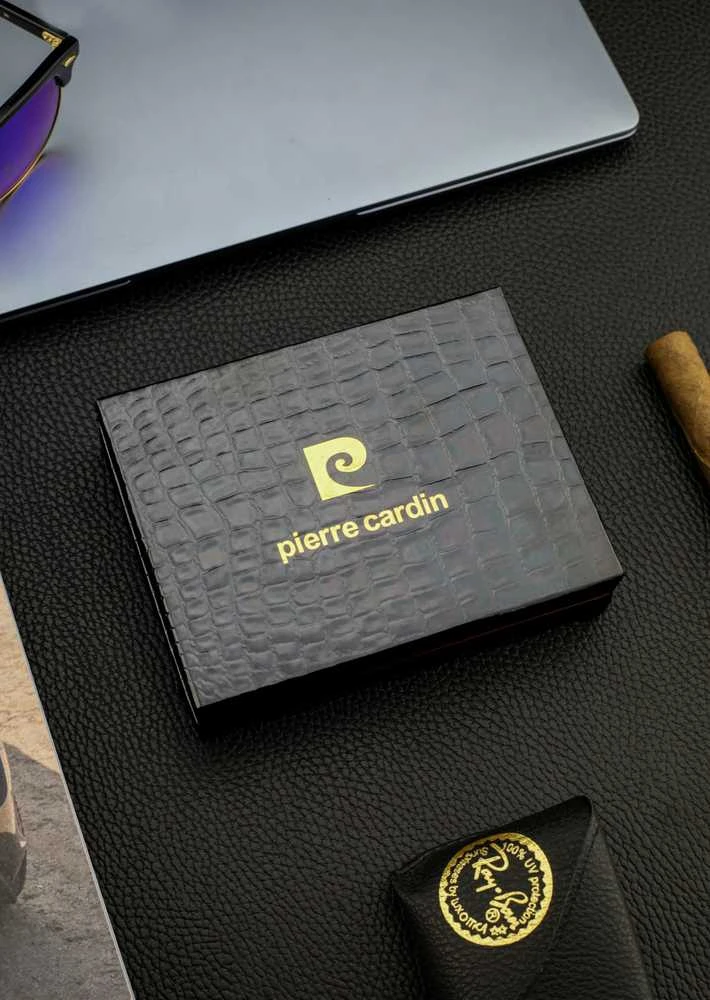 Vyriška piniginė Pierre Cardin, su RFID apsauga, juoda A5288306