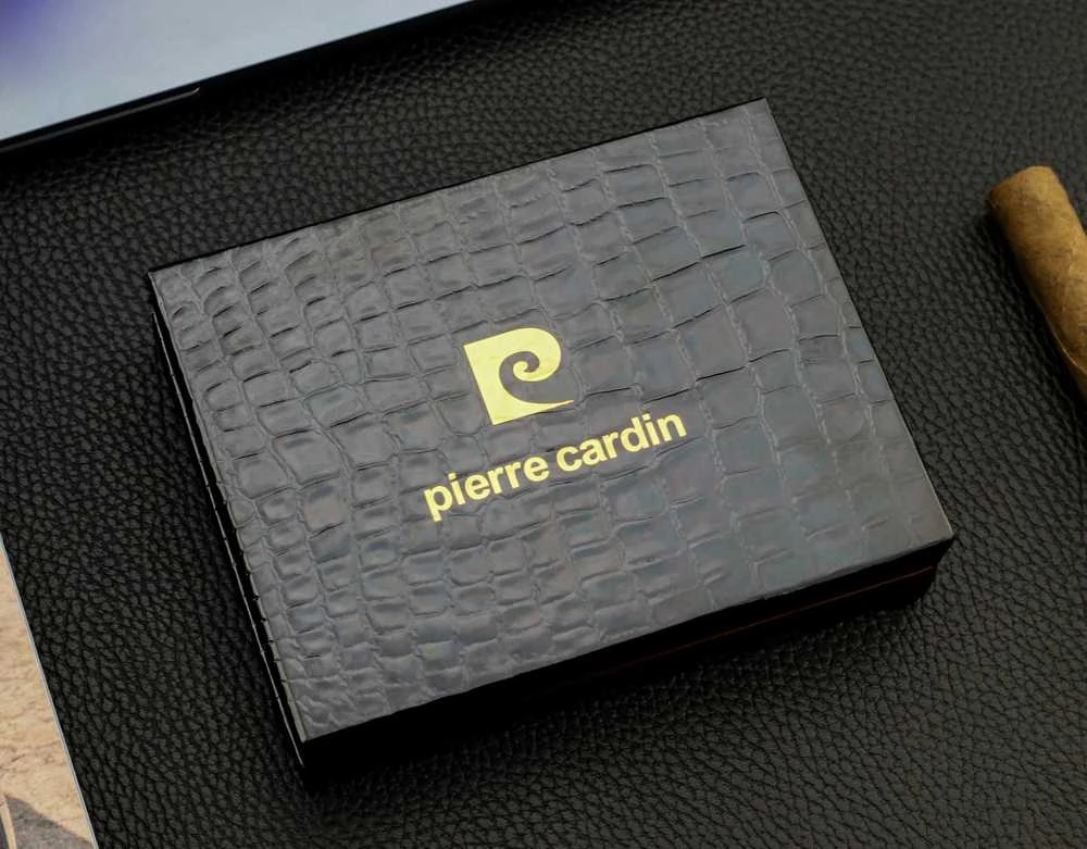 Vyriška piniginė Pierre Cardin, su RFID apsauga, juoda A5288306