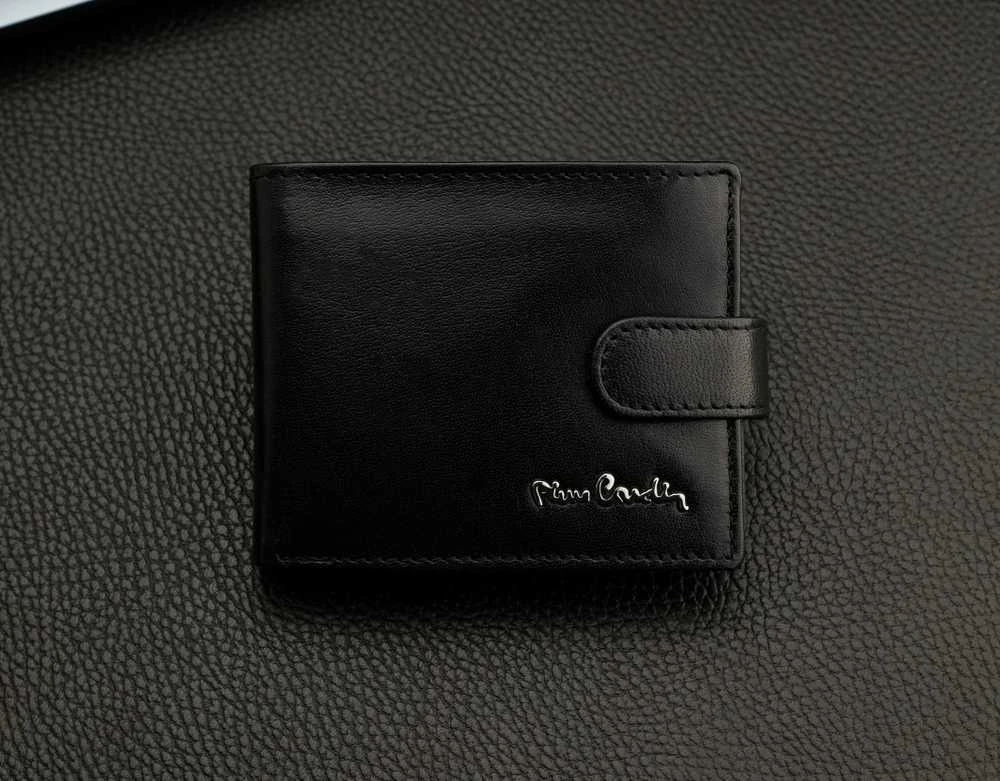 Vyriška piniginė Pierre Cardin, su RFID apsauga, juoda odinė A5288206