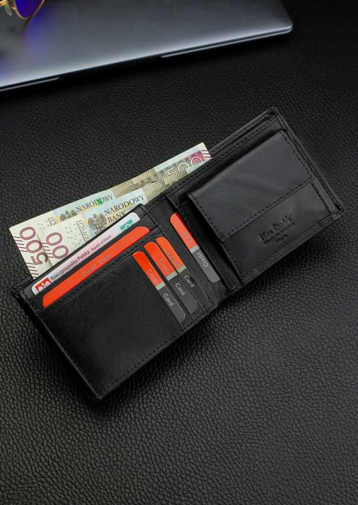 Vyriška piniginė Pierre Cardin, su RFID apsauga, juoda 5288306
