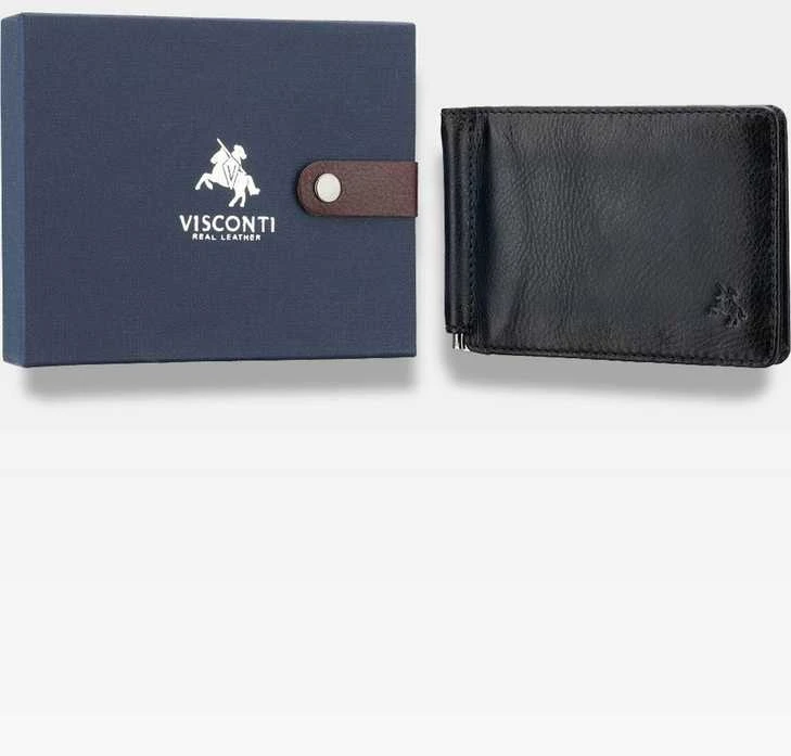 Vyriška piniginė Visconti P5, juoda