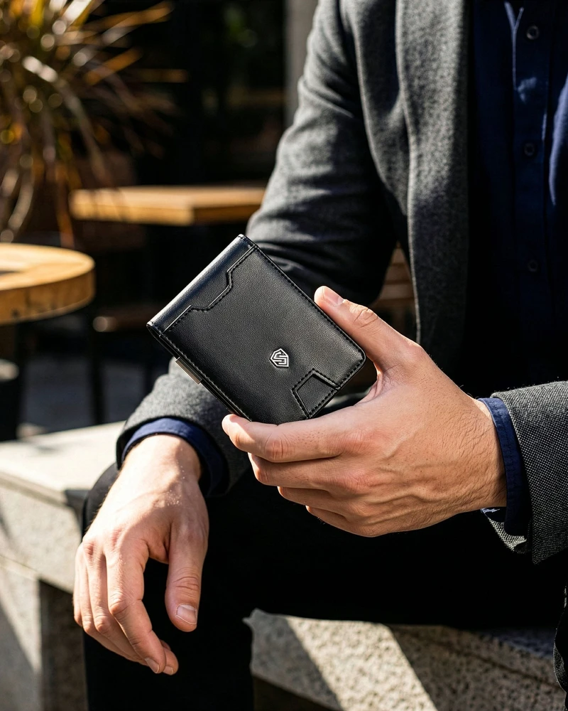 Vyriška SLIM plona piniginė, kortelių dėklas su RFID Z02 Stevens