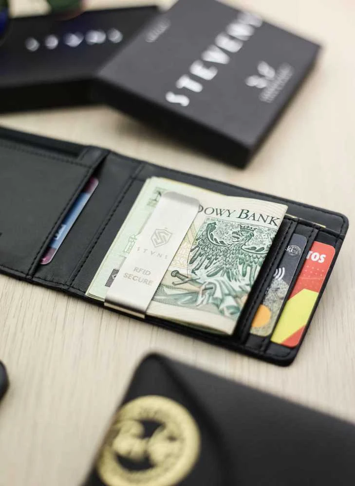 Vyriška SLIM plona piniginė, kortelių dėklas su RFID Z01 Stevens