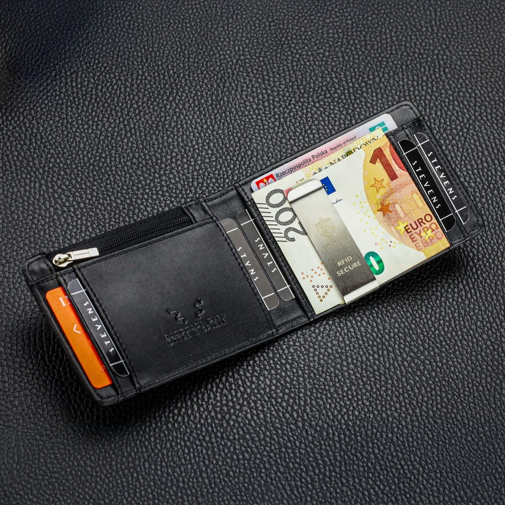 Vyriška SLIM plona piniginė, kortelių dėklas su RFID Z01 Stevens