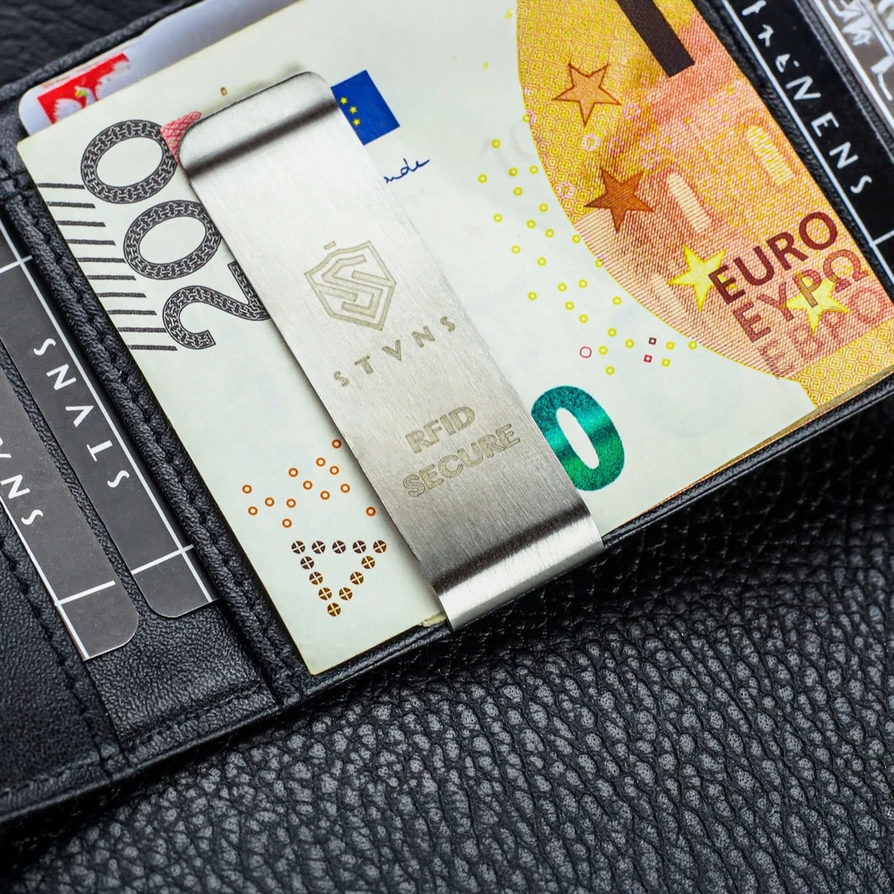Vyriška SLIM plona piniginė, kortelių dėklas su RFID Z01 Stevens