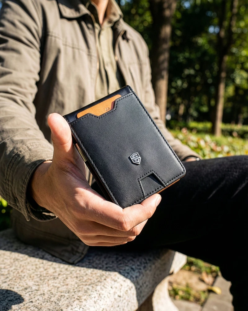 Vyriška SLIM plona piniginė, kortelių dėklas su RFID Z02 Stevens