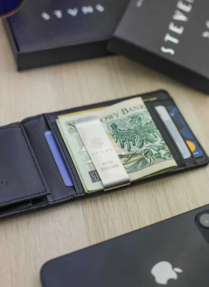 Vyriška SLIM plona piniginė, kortelių dėklas su RFID Z02 Stevens
