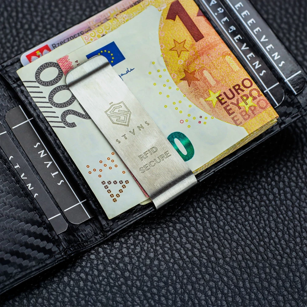 Vyriška SLIM plona piniginė, kortelių dėklas su RFID Z01 Stevens
