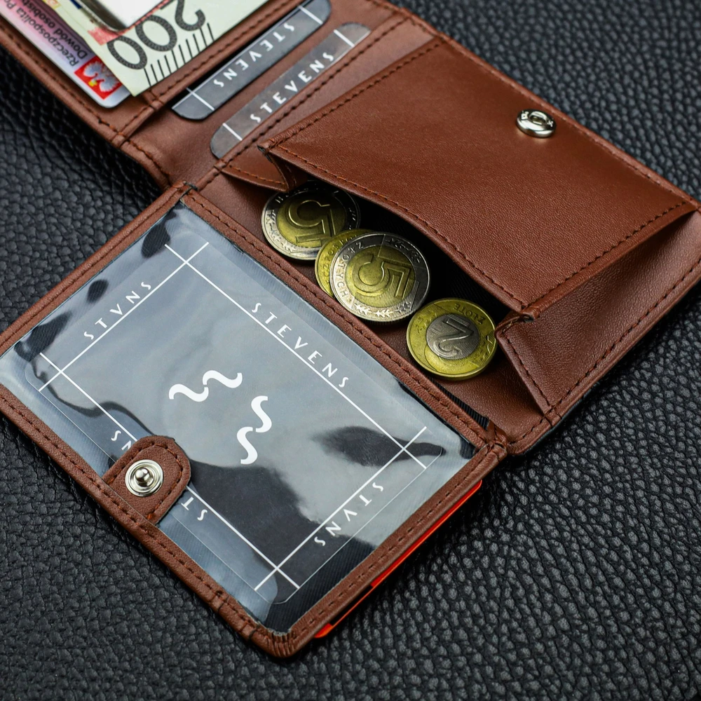Vyriška SLIM plona piniginė, kortelių dėklas su RFID Z02 Stevens