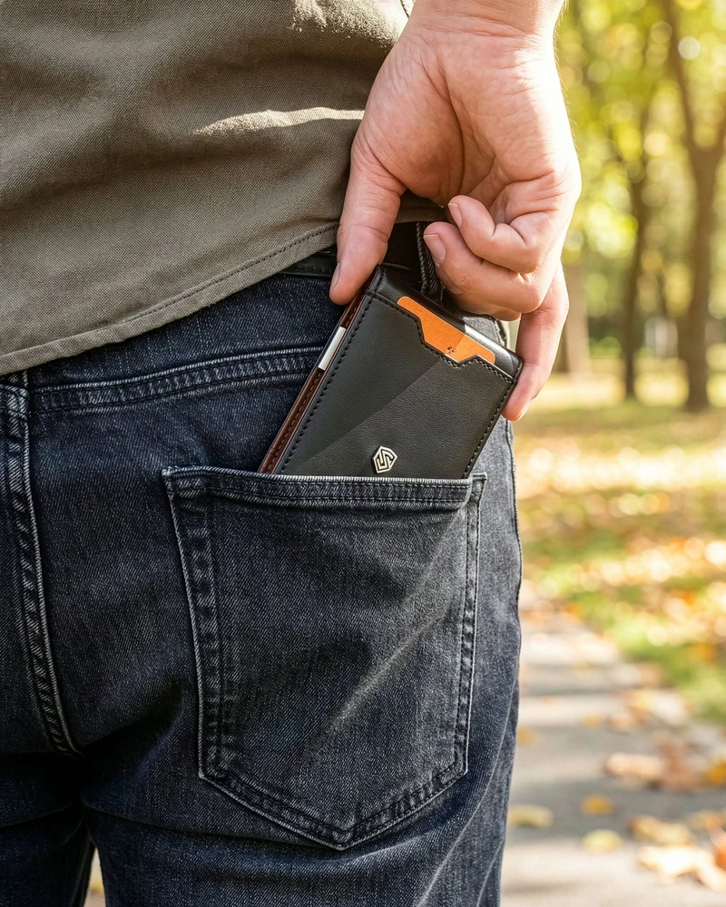 Vyriška SLIM plona piniginė, kortelių dėklas su RFID Z01 Stevens