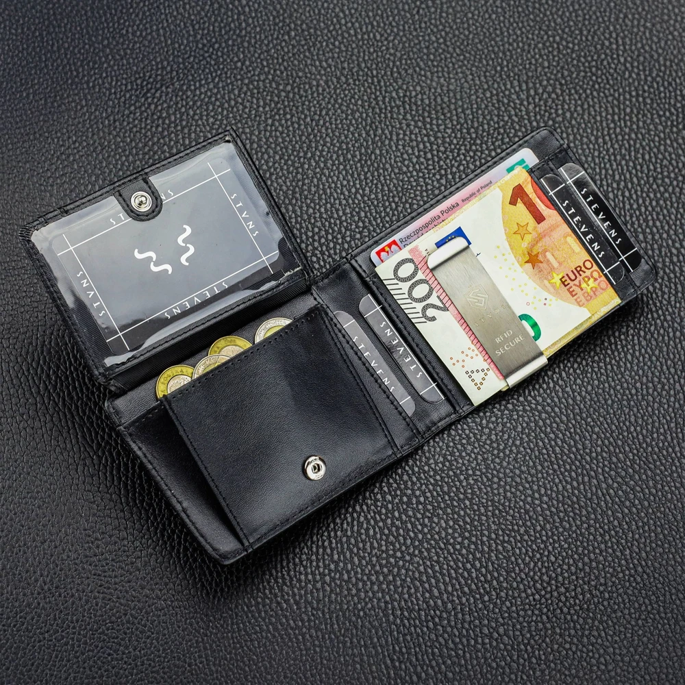 Vyriška SLIM plona piniginė, kortelių dėklas su RFID Z02 Stevens