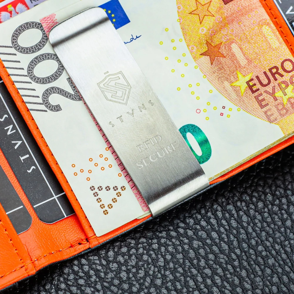 Vyriška SLIM plona piniginė, kortelių dėklas su RFID Z01 Stevens
