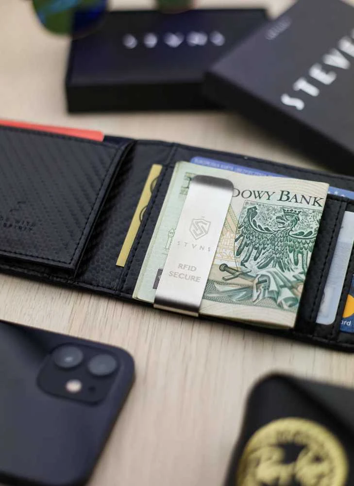 Vyriška SLIM plona piniginė, kortelių dėklas su RFID Z02 Stevens