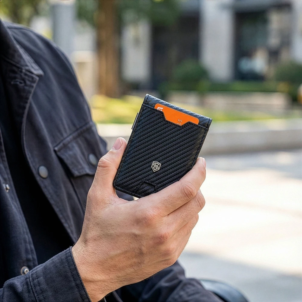 Vyriška SLIM plona piniginė, kortelių dėklas su RFID Z01 Stevens