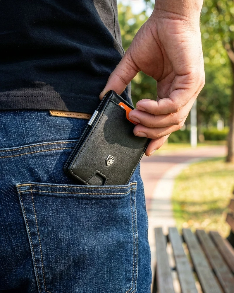 Vyriška SLIM plona piniginė, kortelių dėklas su RFID Z02 Stevens