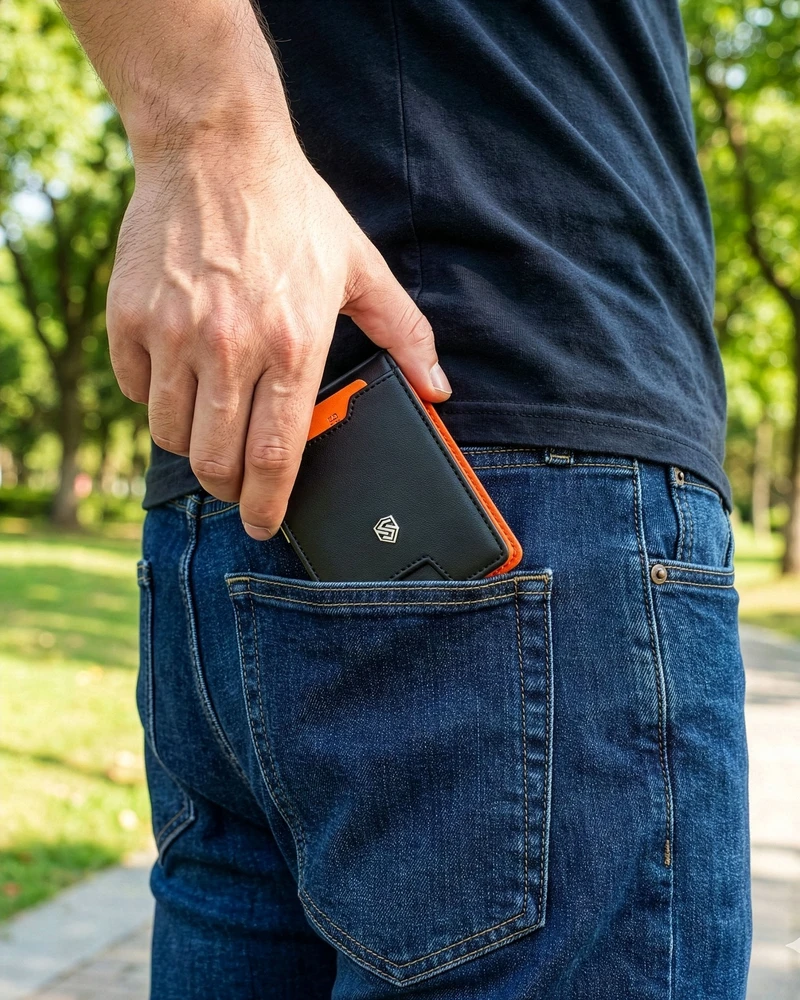 Vyriška SLIM plona piniginė, kortelių dėklas su RFID Z01 Stevens