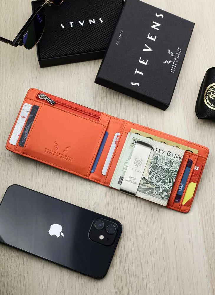 Vyriška SLIM plona piniginė, kortelių dėklas su RFID Z01 Stevens