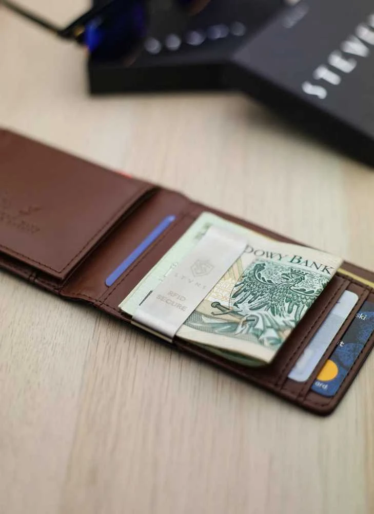 Vyriška SLIM plona piniginė, kortelių dėklas su RFID Z02 Stevens