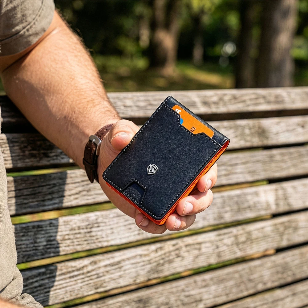 Vyriška SLIM plona piniginė, kortelių dėklas su RFID Z01 Stevens