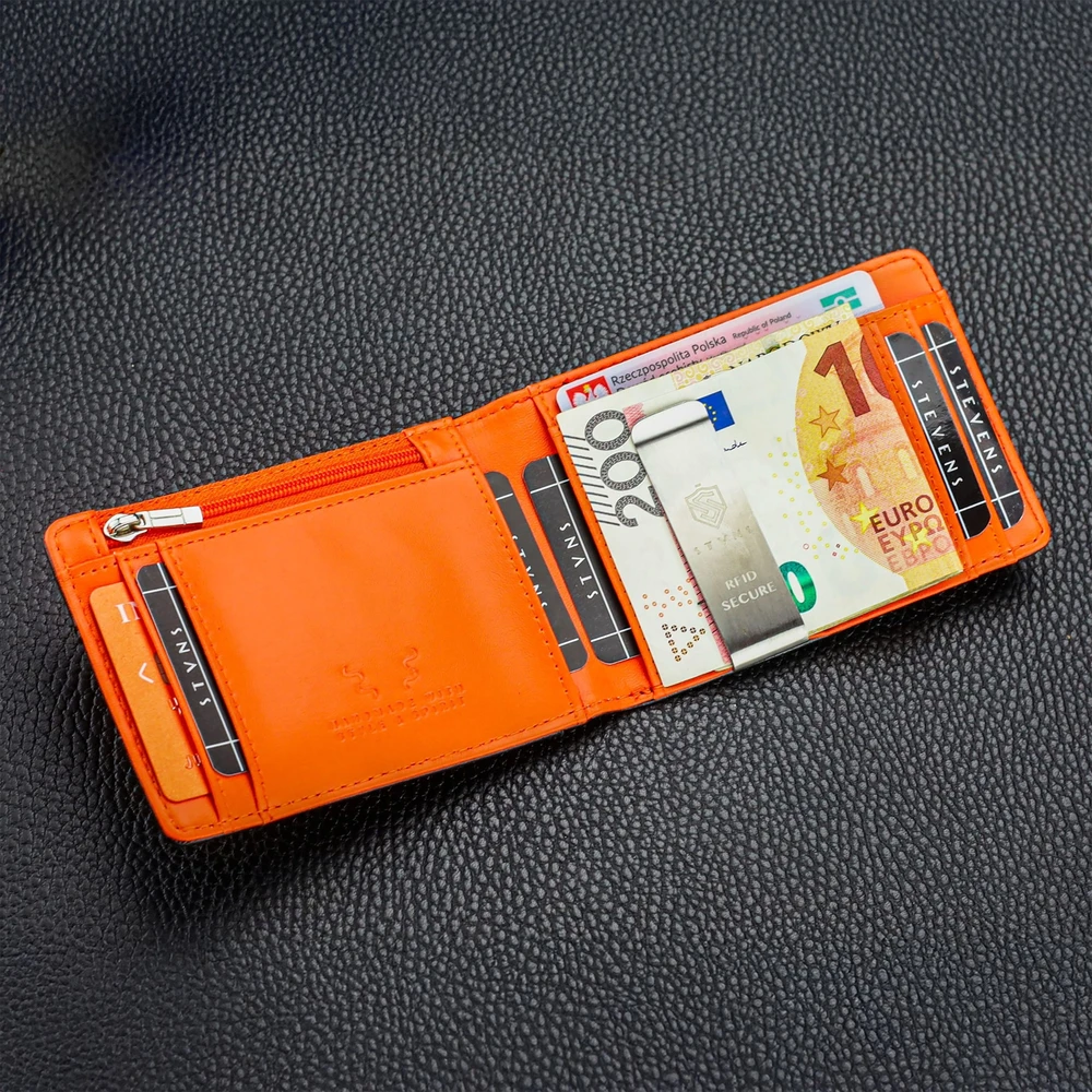 Vyriška SLIM plona piniginė, kortelių dėklas su RFID Z01 Stevens