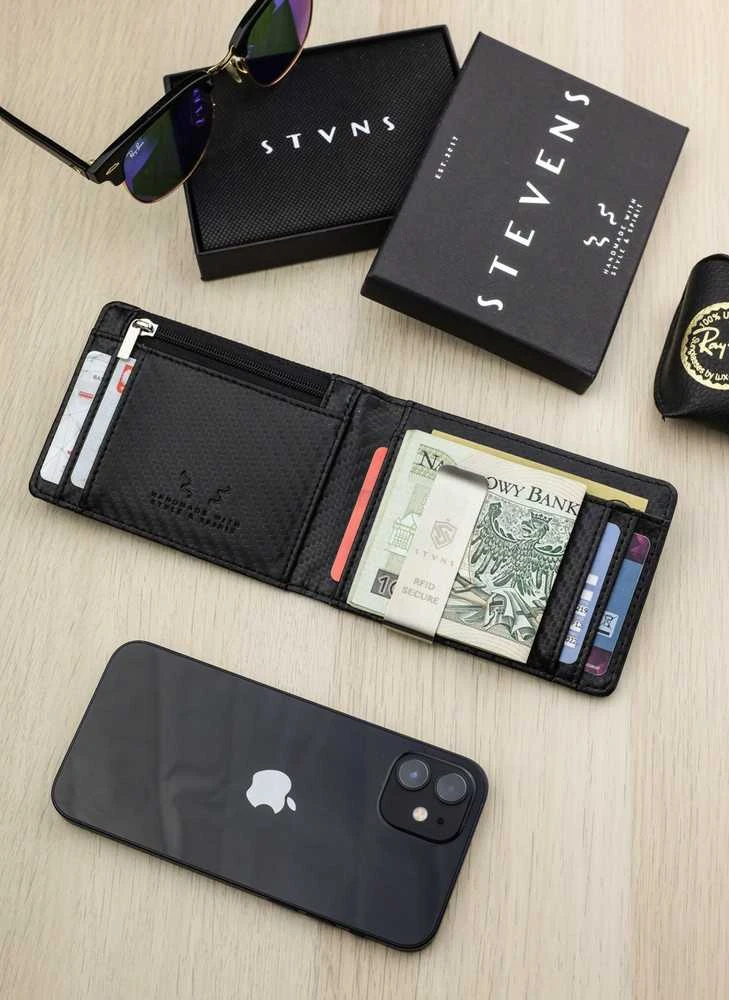 Vyriška SLIM plona piniginė, kortelių dėklas su RFID Z01 Stevens