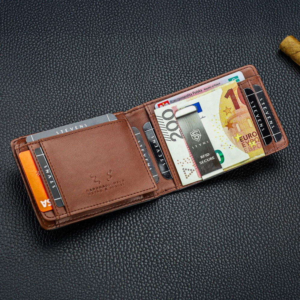 Vyriška SLIM plona piniginė, kortelių dėklas su RFID Z02 Stevens
