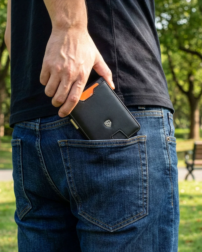 Vyriška SLIM plona piniginė, kortelių dėklas su RFID Z01 Stevens