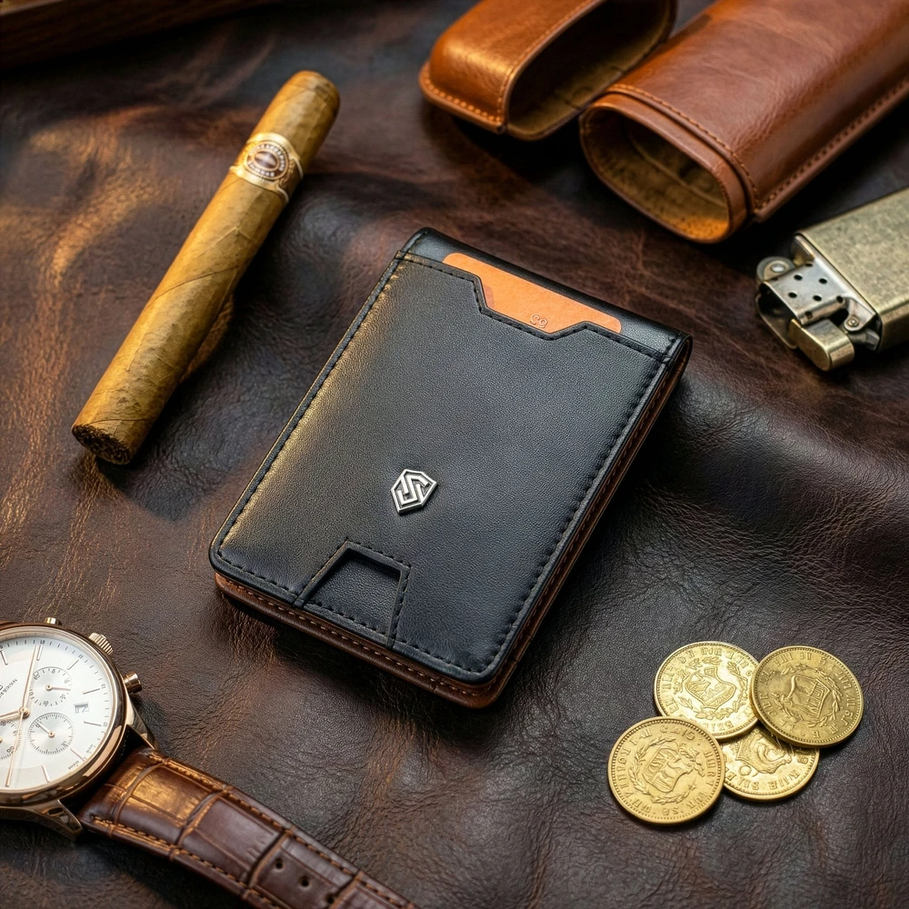 Vyriška SLIM plona piniginė, kortelių dėklas su RFID Z02 Stevens