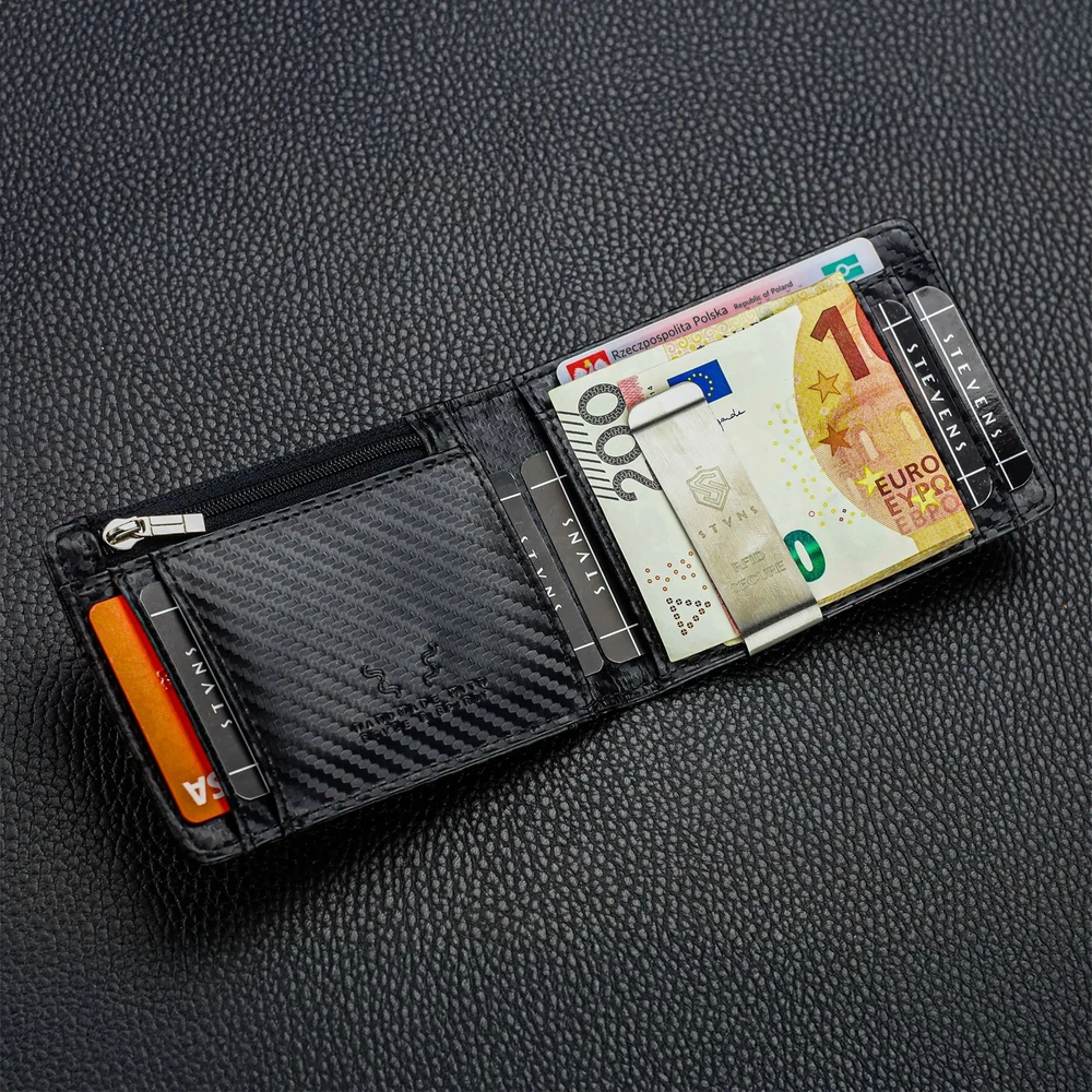 Vyriška SLIM plona piniginė, kortelių dėklas su RFID Z01 Stevens