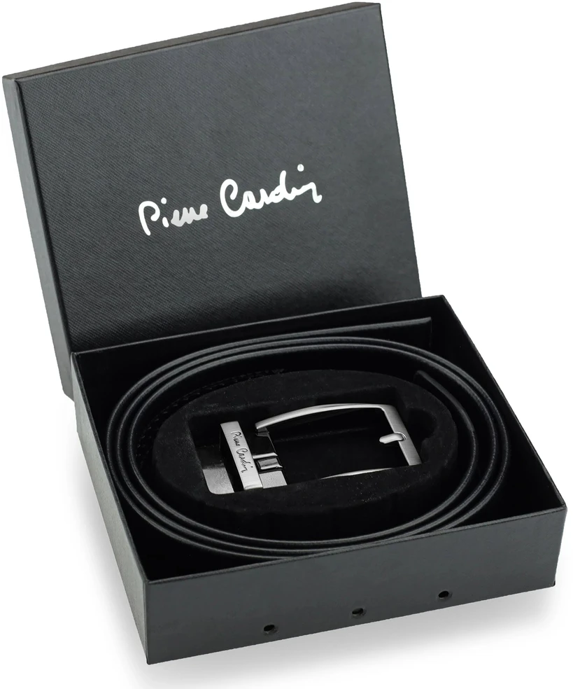 Vyriškas automatinis diržas Pierre Cardin, juodas, dovanų dėžutėje D40027