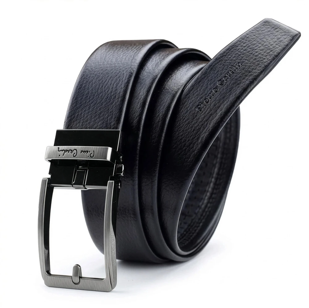 Vyriškas automatinis diržas Pierre Cardin, juodas, dovanų dėžutėje D40027