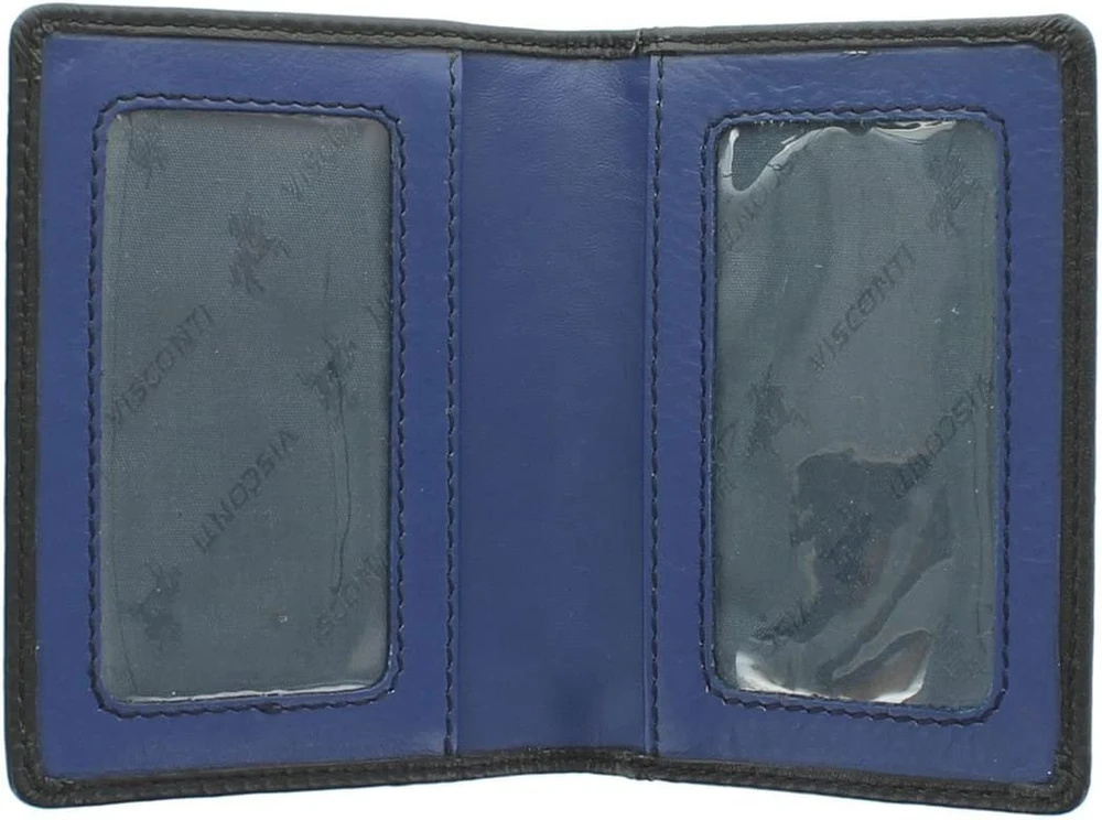 Vyriškas kortelių dėklas Visconti VSL-24 Blk/Cobalt
