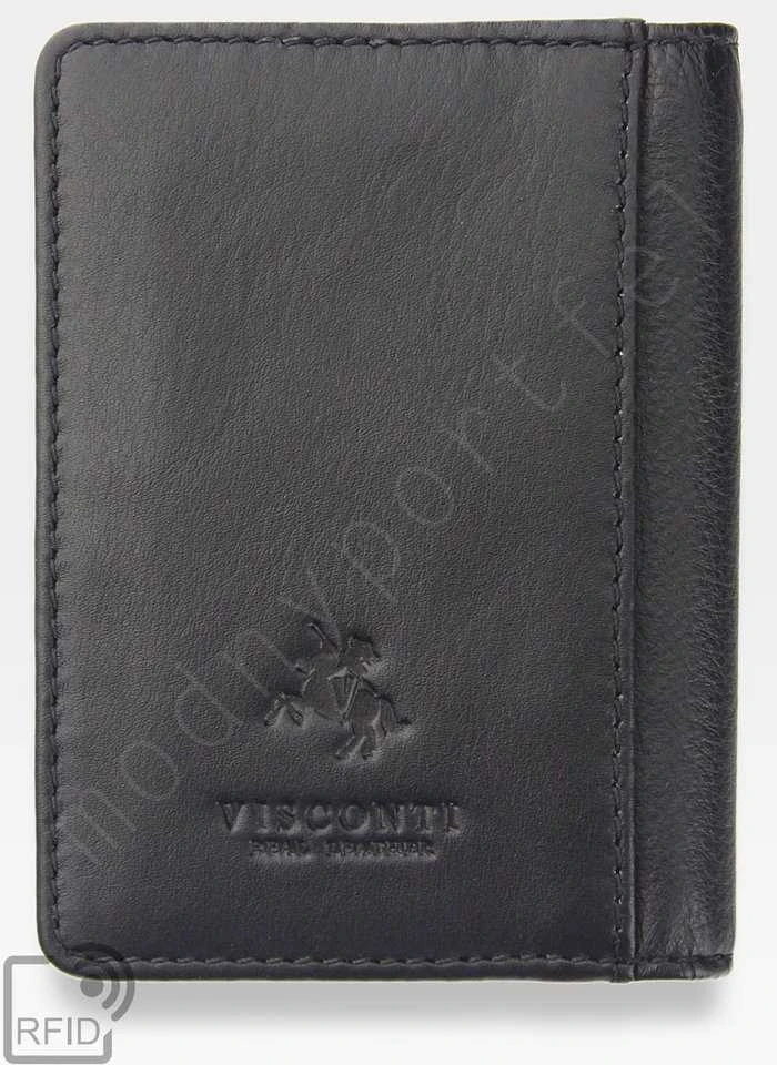 Vyriškas kortelių dėklas Visconti VSL-24 Blk/Raudona