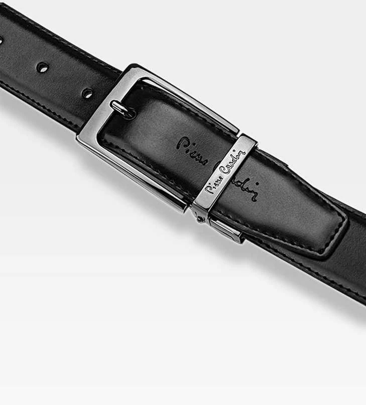 Vyriškas odinis diržas Pierre Cardin FWJX5, juodas