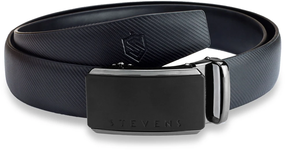 Vyriškas odinis diržas Stevens, juodas, automatinė sagtis 2504