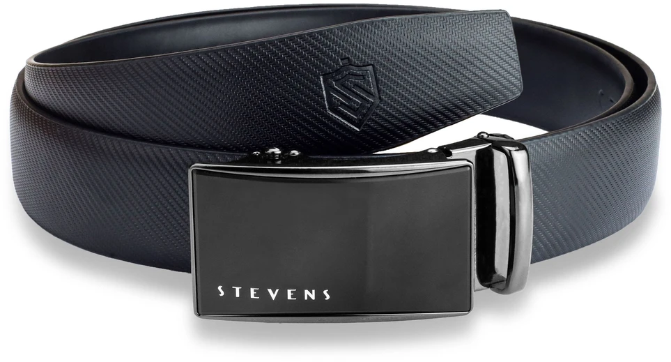 Vyriškas odinis diržas Stevens, juodas, automatinė sagtis 2505