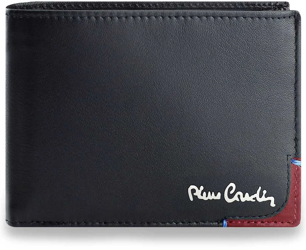 Vyriškas rinkinys Pierre Cardin: odinė piniginė ir dvipusis diržas, juodas/rudas 75T8806BR